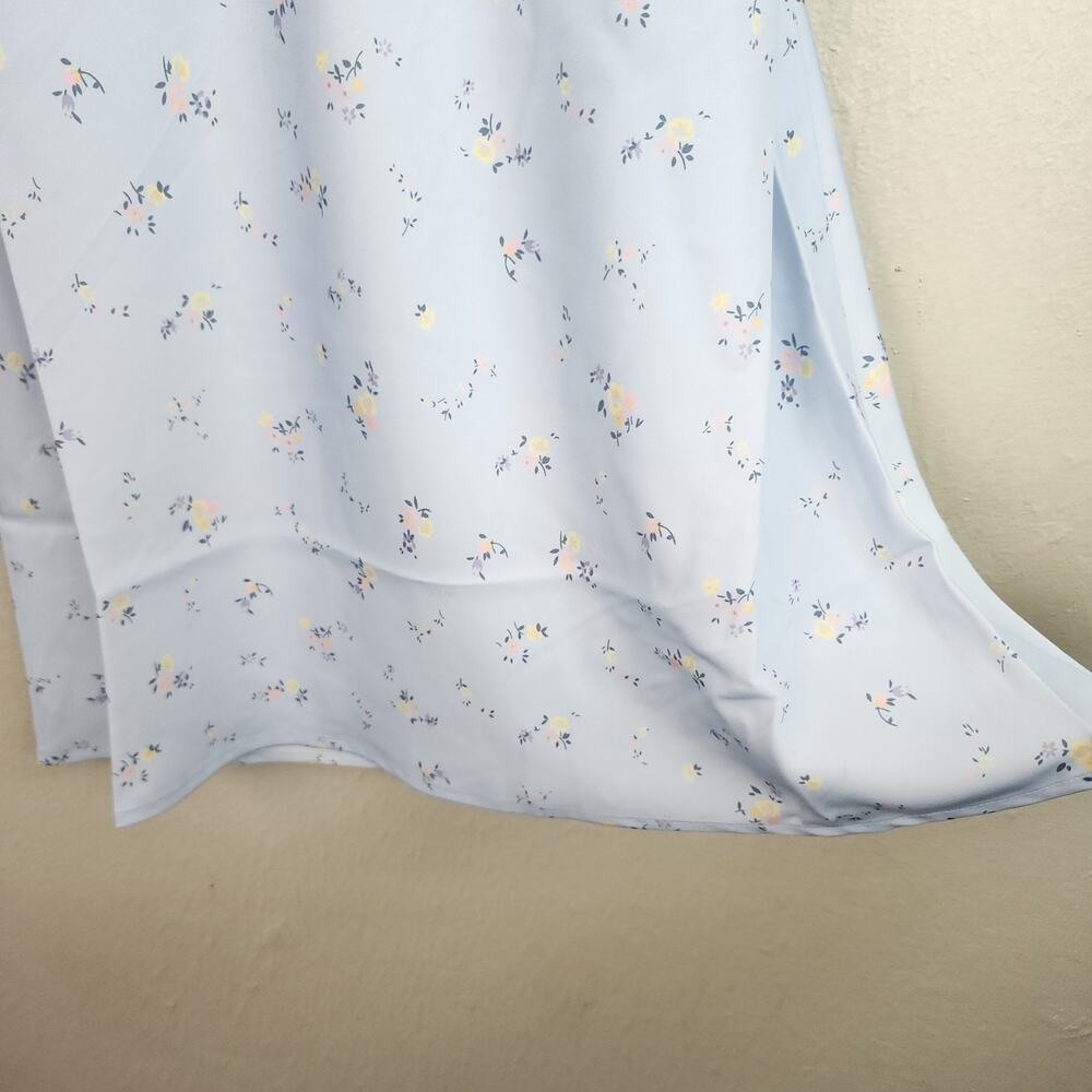 Rumored Loverboy Mini Dress Forget Me Not Blue Floral Bustier Satin NWT Medium M - Picture 6 of 11